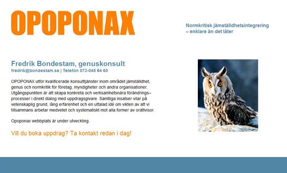 Coming-soon-sida för Opoponax